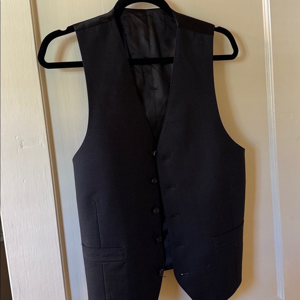 Black Button-Up Vest